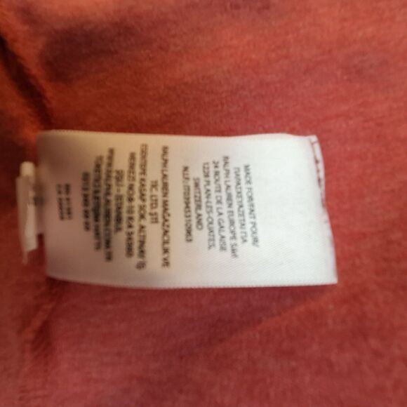 Polo Ralph Lauren Mens Shirt XL Custom Slim Fit Salmon Coral Multicolor Pony - Picture 8 of 8